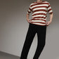 Ribbed Tube Leg Trousers