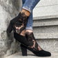 VelvetBloom™ - Chic spets och ankelklackar