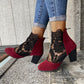 VelvetBloom™ - Chic spets och ankelklackar